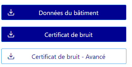bouton pour générer l'\ attestation de bruit pour un bâtiment