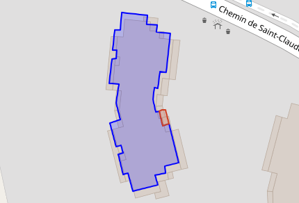 Géométries grosses et petites adajacentes